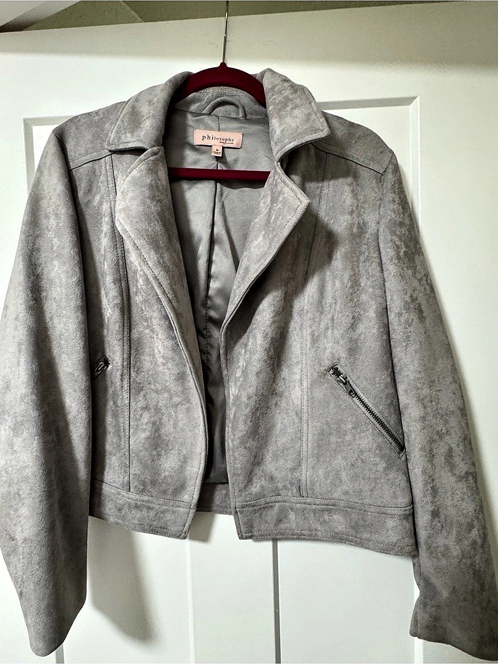 Philosophy Gray Moto Jacket- Medium